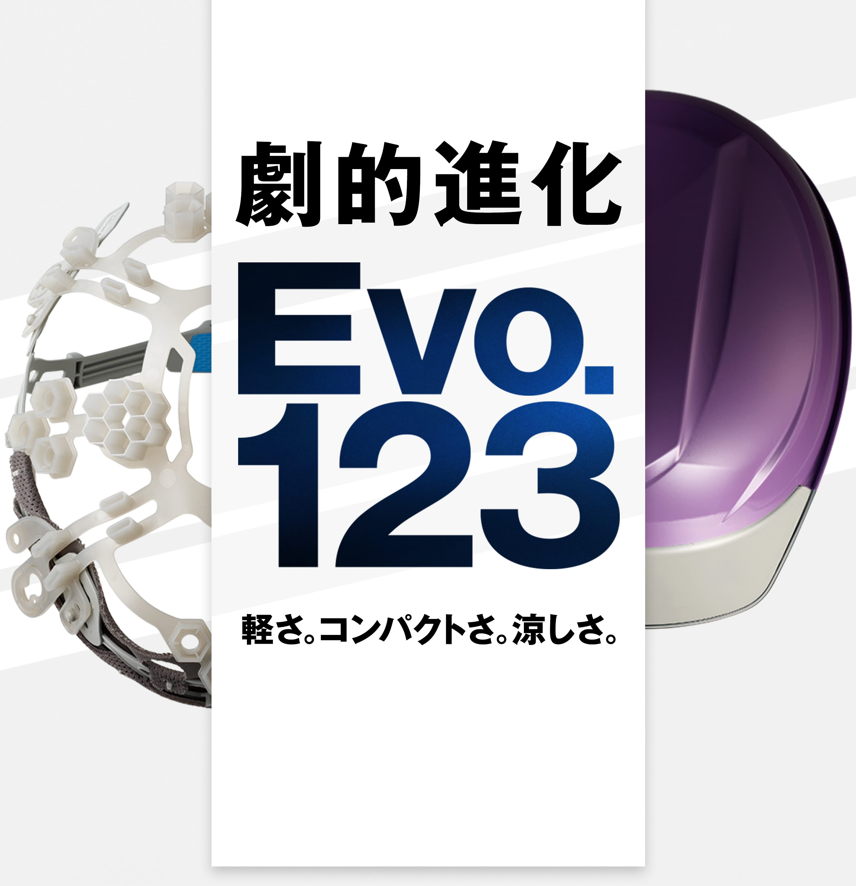 Evo.123 軽さ。コンパクトさ。涼しさ。劇的進化